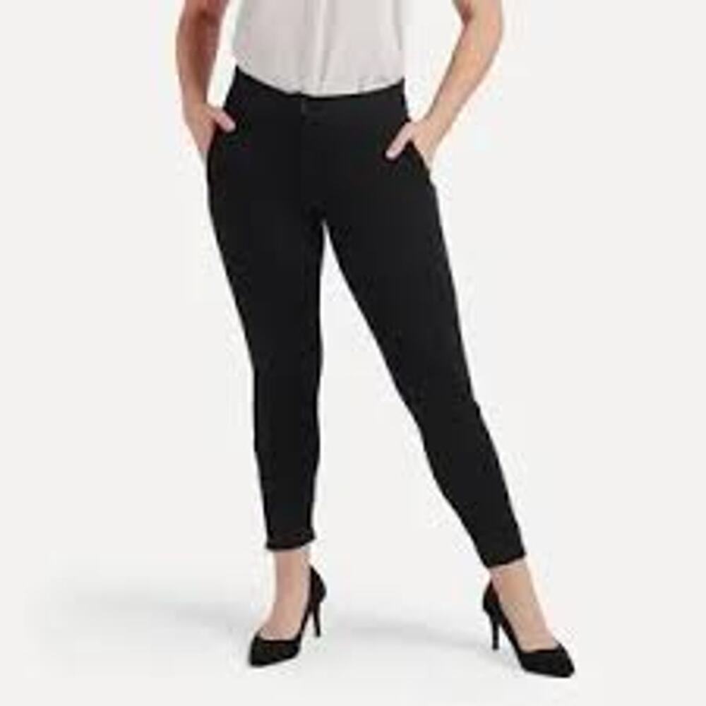 Betabrand Women's Pants XXL Petite Black Pencil Cigarette‎ Ankle Zip Skinny Yoga